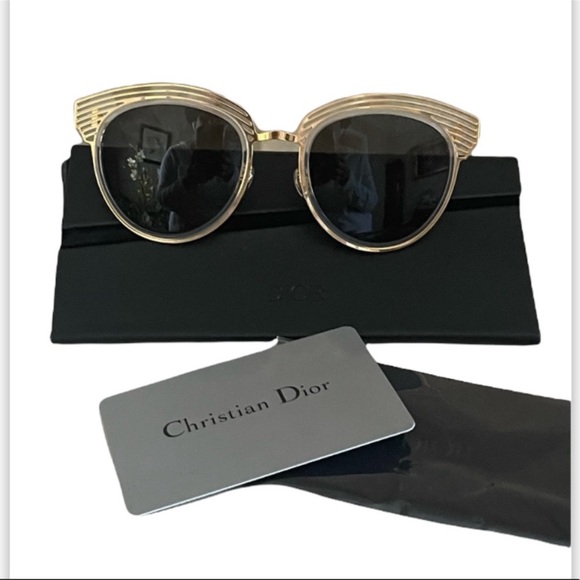 Dior Accessories - DIOR GOLD ENIGME SUNGLASSES NWT